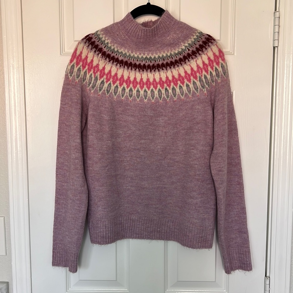 Pink Lily Fair Isle Sweater